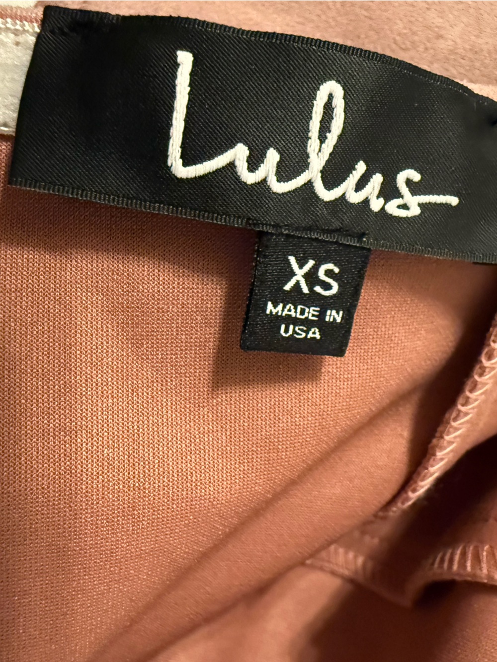 Lulus Off Shoulder Ruffle Mini Dress Dusty Rose XS Faux Suede NWT - Picture 6 of 7
